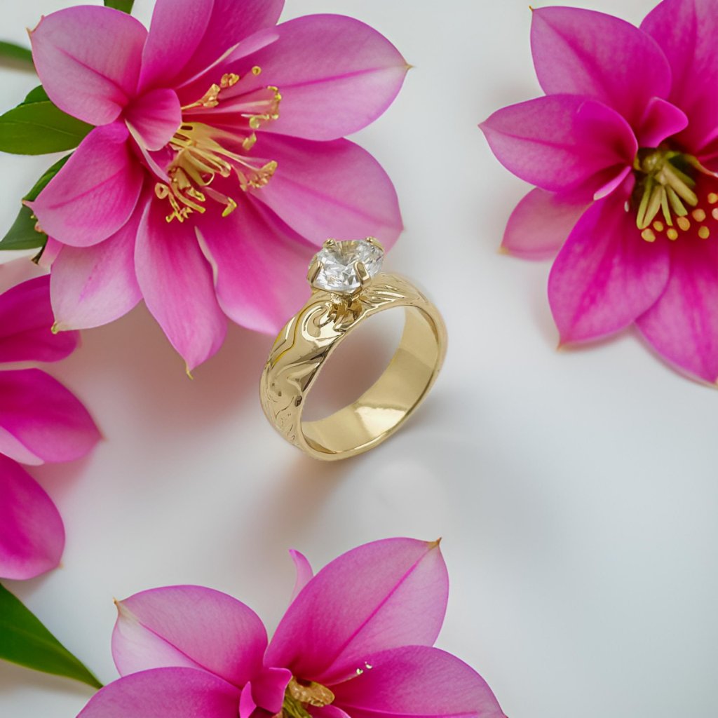 8mm Hawaiian Heirloom Cz Ring